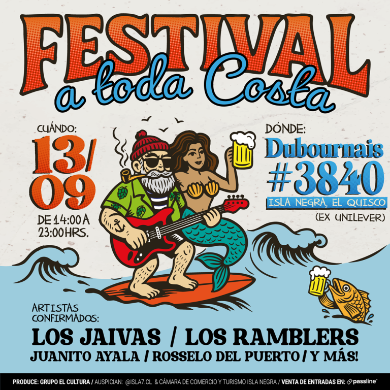 Festival “A Toda Costa” reúne a Los Jaivas, The Ramblers y Juanito Ayala en una jornada histórica en Isla Negra